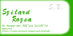 szilard rozsa business card